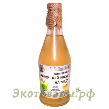 Уксус яблочный натуральный на меду / 500 мл