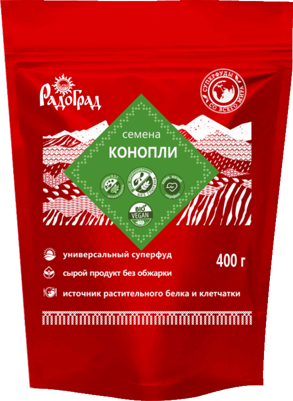 Семена конопли пищевой "Радоград" / 400 г