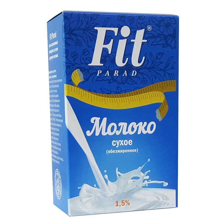 Молоко сухое обезжиренное 1,5% "Fit Parad. Фит Парад" / 300 г