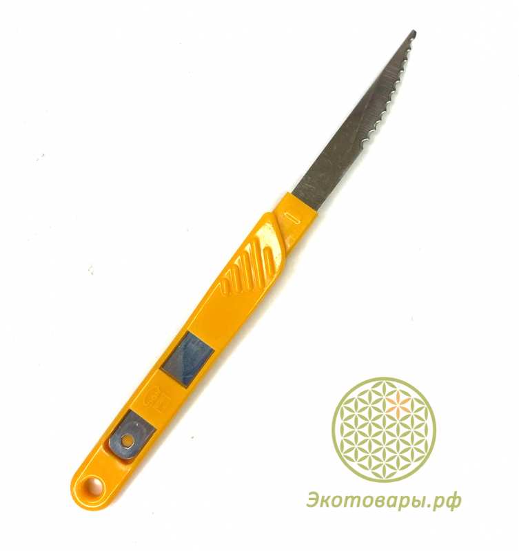 Лезвие - нож для нанесения надрезов SN48594 (жёлтый пластик, сталь) / 150х9мм
