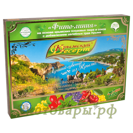 Крымский десерт Ассорти №85 "Фито-линия" зелёная упаковка / 350 г Крымский десерт Ассорти №85 "Фито-линия" зелёная упаковка / 350 г
