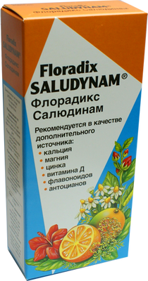 Флорадикс Салюдинам. Floradix Saludynam - источник вит. Д, кальция, магния, цинка / 250 мл **
