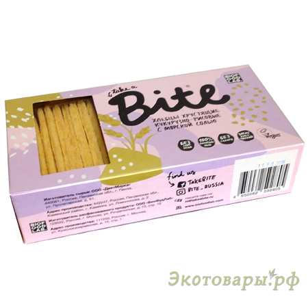 Хлебцы кукурузно-рисовые хрустящие (без глютена) "Bite" / 150 г