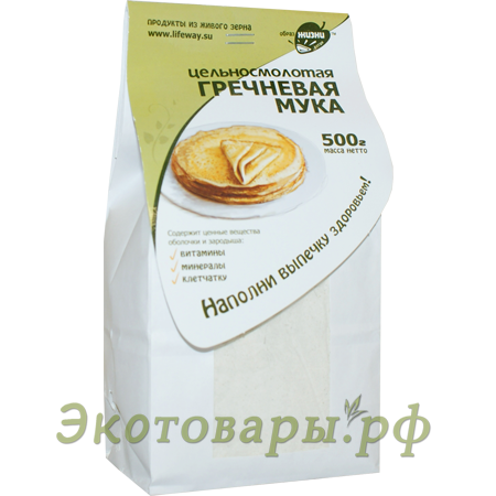 Мука из зелёной гречки (гречневая мука) "Образ Жизни" / 500 г Мука из зелёной гречки (гречневая мука) "Образ Жизни" / 500 г