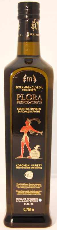 Масло оливковое Extra Virgin 0,2% "Плора - принц Крита" о.Крит / 750 мл **