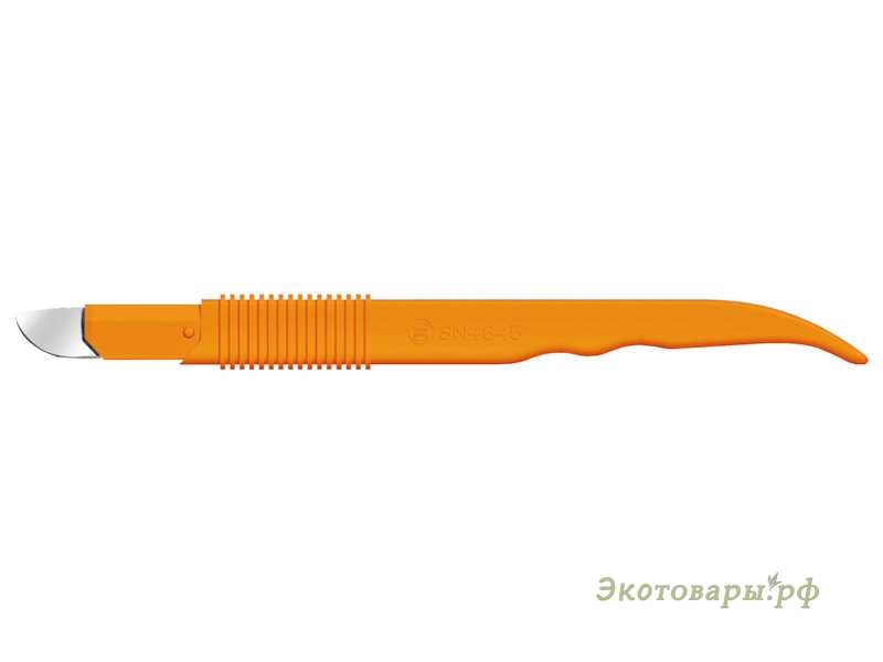 Лезвие - нож для нанесения надрезов SN4848 (жёлтый пластик, сталь) / 180х15мм