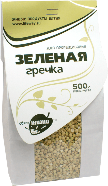 Гречка зелёная (сырая) для проращивания "Образ Жизни" / 500 г