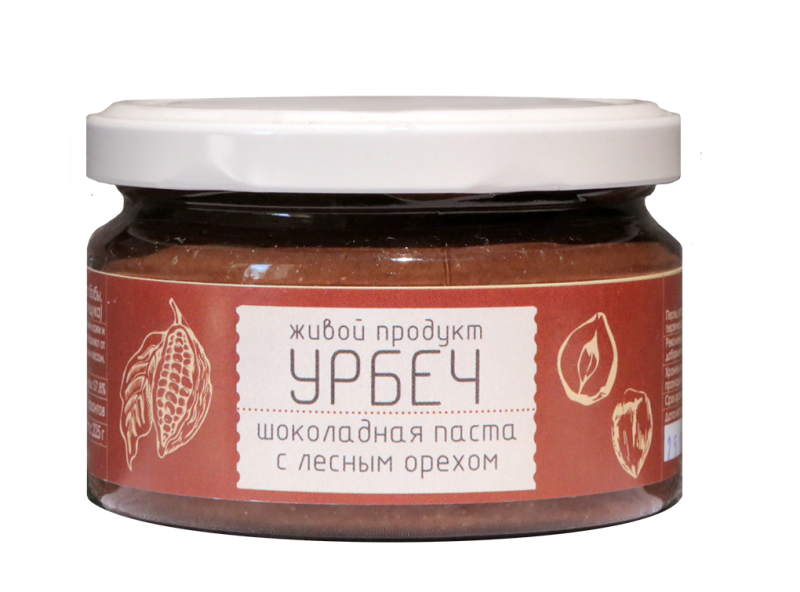 Шоколадная паста с лесным орехом (raw) "Живой продукт" Дагестан / 225 г
