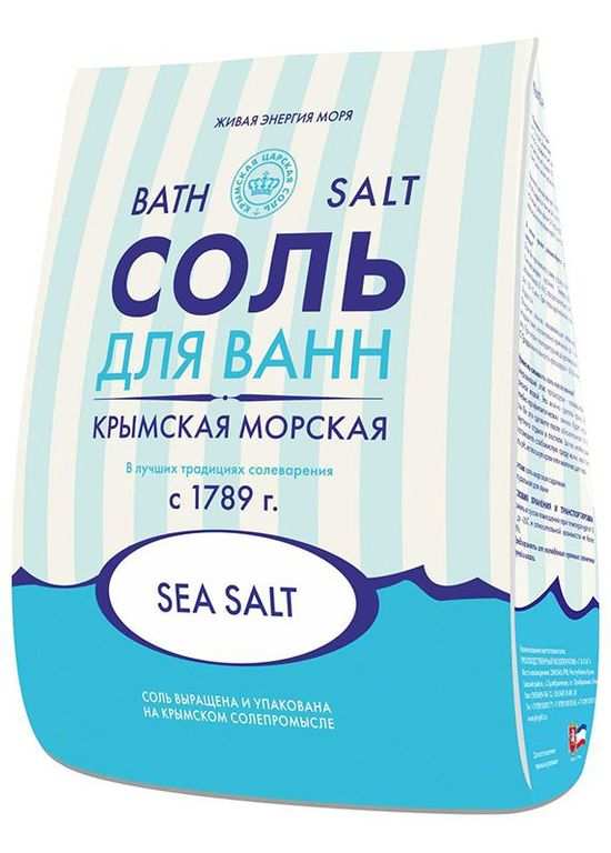 Морская сакская соль для ванн (Крым) / 1 кг