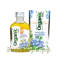 Масло льняное холодного отжима "Organic Altay" / 100 мл