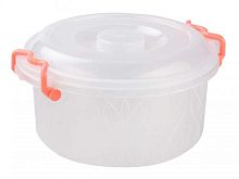Контейнер круглый пластиковый для пищевых продуктов с ручками / 8 л