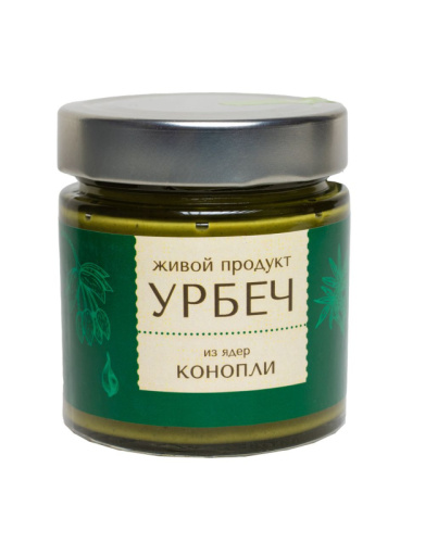 Урбеч из очищенных семян (ядер) конопли (raw) "Живой продукт" Дагестан / 200 г