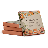 Шоколад молочный на миндале с персиком и апельсином (vegan) "Amavi" / 70 г