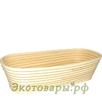 Форма для расстойки теста из ротанга 30х15х8 (овальная корзинка, 800-900 г теста)