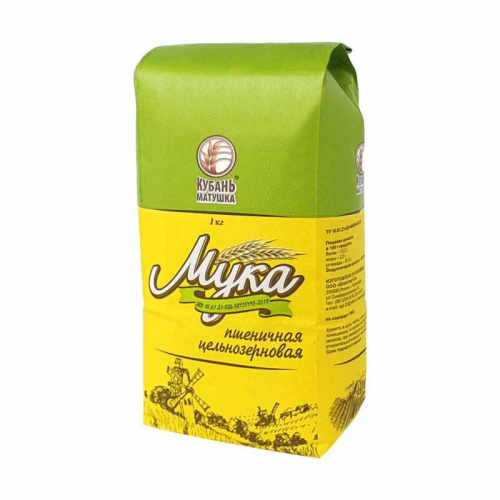 Мука пшеничная цельнозерновая "Кубань матушка" / 1 кг Мука пшеничная цельнозерновая "Кубань матушка" / 1 кг