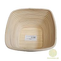 Форма для расстойки теста из ротанга 24х24х13 (квадратная корзинка)