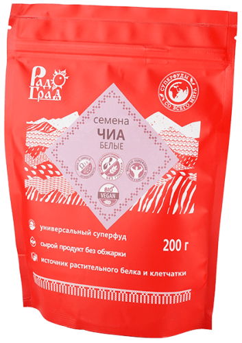 Семена чиа белые "Радоград" / 200 г