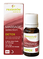 Смесь эфирных масел. Для детоксикации и антицеллюлита "Detox" для массажа "Pranarom. Пранаром" Бельгия / 10 мл