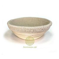 Форма для расстойки теста из ротанга 23х8 (круглая корзинка, 650-700 г теста)