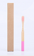 Бамбуковая зубная щётка c круглой ручкой (детская, мягкая) розовая / арт.1634-4