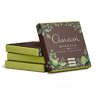 Шоколад тёмный с маслом бергамота (vegan) "Amavi" / 70 г