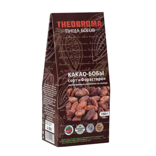 Какао-бобы отборные необжаренные, сорт Форастеро "Theobroma" / 100 г