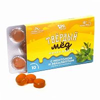 Леденцы "твёрдый мёд" с маслом эвкалипта (без сахара) "Honey Way" / 30 г