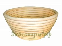 Форма для расстойки теста из ротанга 18х9 (круглая корзинка)