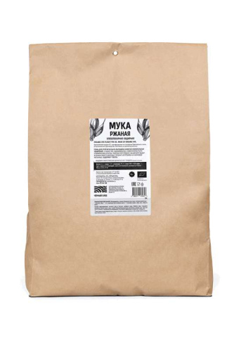 Мука ржаная обдирная БИО "Чёрный Хлеб" / 5 кг